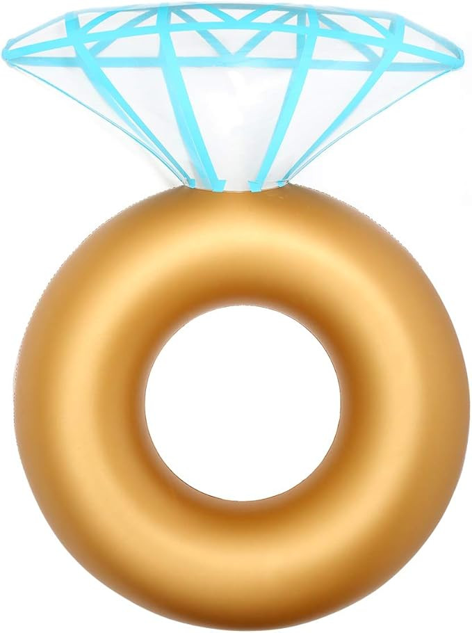 Diamond Golden Ring Pool Floats, Engagement Ring Inflatable Raft Swimming Pools Accessories Bache... | Amazon (US)