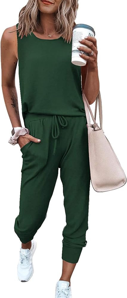 PRETTYGARDEN Women's Two Piece Outfit Sets Casual Summer Sleeveless Matching Lounge Wear Spring T... | Amazon (US)