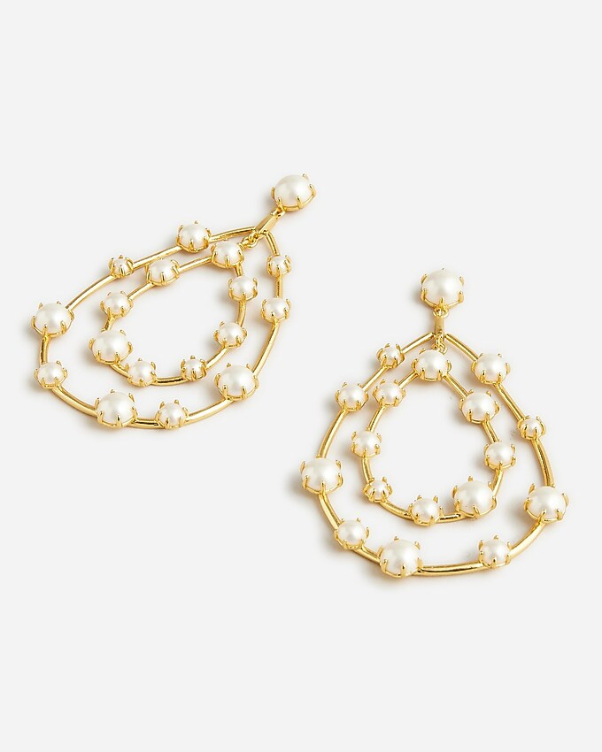 Oversized pearl teardrop earrings | J. Crew US