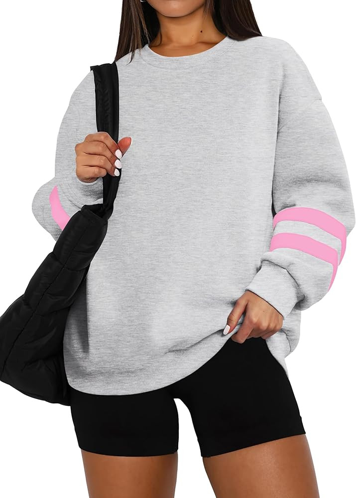 WIHOLL Womens Oversized Sweatshirts Long Sleeve Tops Fall Winter Clothes Crewneck Cozy Outfits Pu... | Amazon (US)