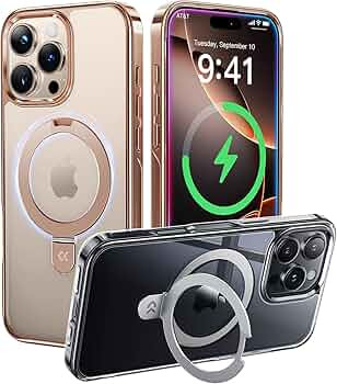 CASEKOO Desert Titanium for iPhone 16 Pro Case with Magnetic Invisible Stand [Compatible with Mag... | Amazon (US)