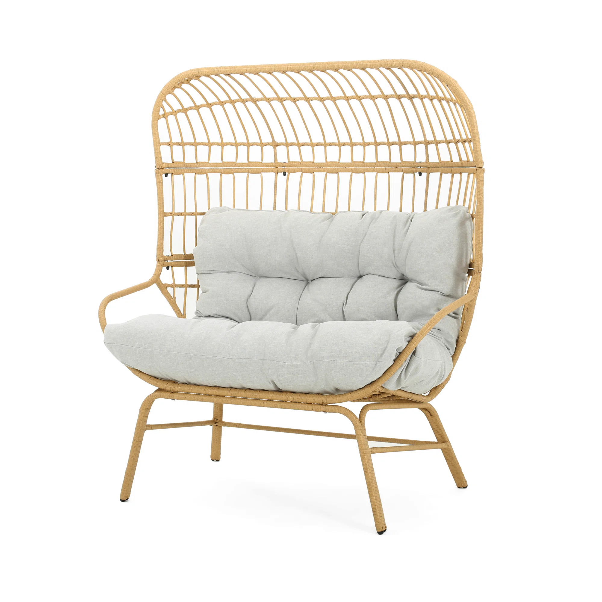 Eaddie Outdoor Faux Wicker Loveseat | Wayfair North America