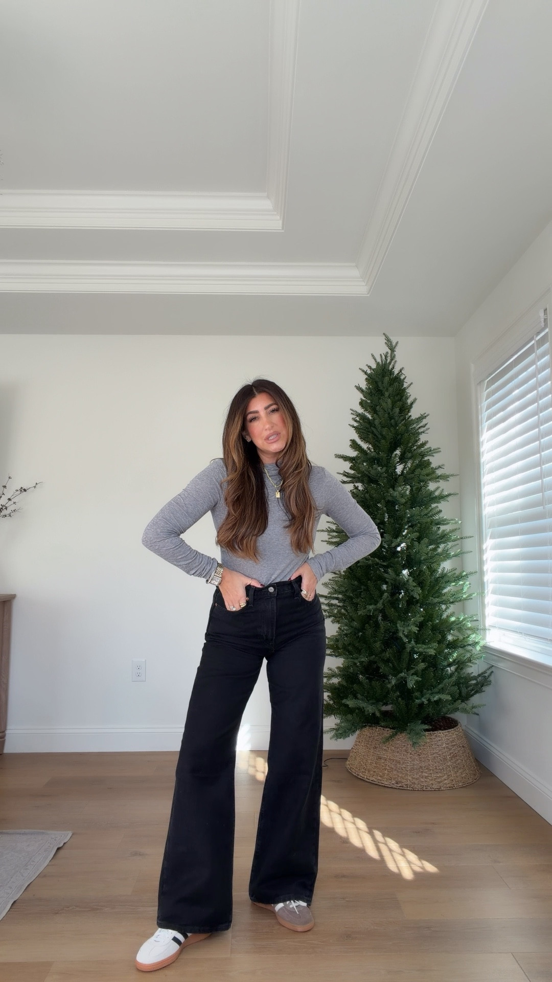 Love this easy fit. Small top, 27 jeans. 7 sized down half size in sneaks. 

#LTKHoliday #LTKmomlife #LTKGiftGuide