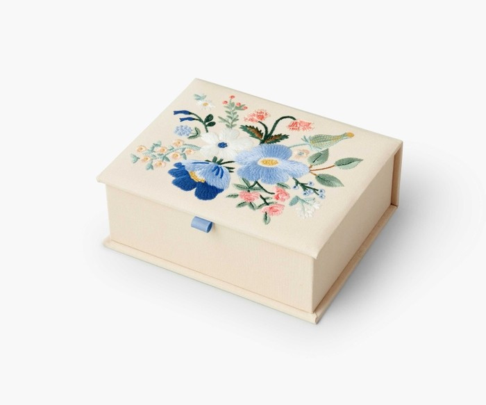 Medium Embroidered Keepsake Box | Rifle Paper Co.