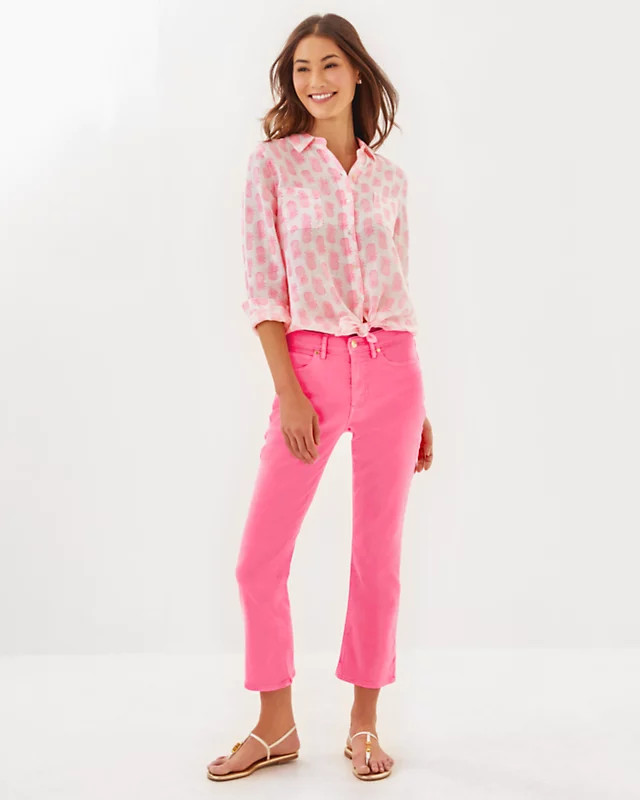 27" Annet High Rise Crop Flare Jean | Lilly Pulitzer | Lilly Pulitzer