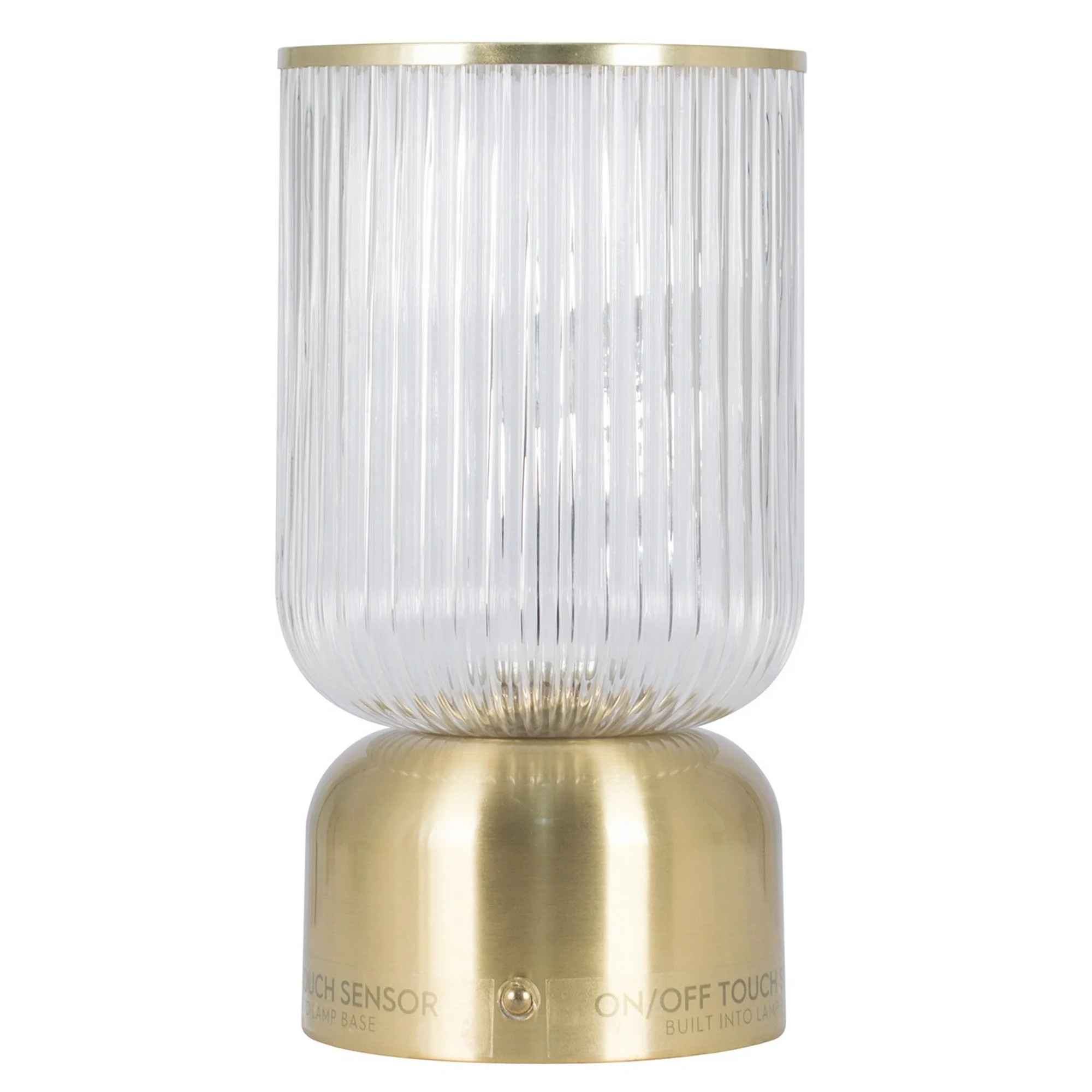 Better Homes & Gardens 9 inch Height Glass Uplight, Touch switch, USB-C Charging Cable included | Walmart (US)