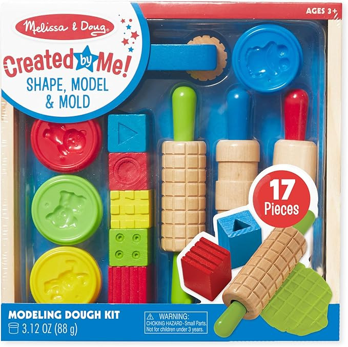 Melissa & Doug Shape, Model, and Mold Clay Activity Set - 4 Tubs of Modeling Dough and Tools - Ar... | Amazon (US)