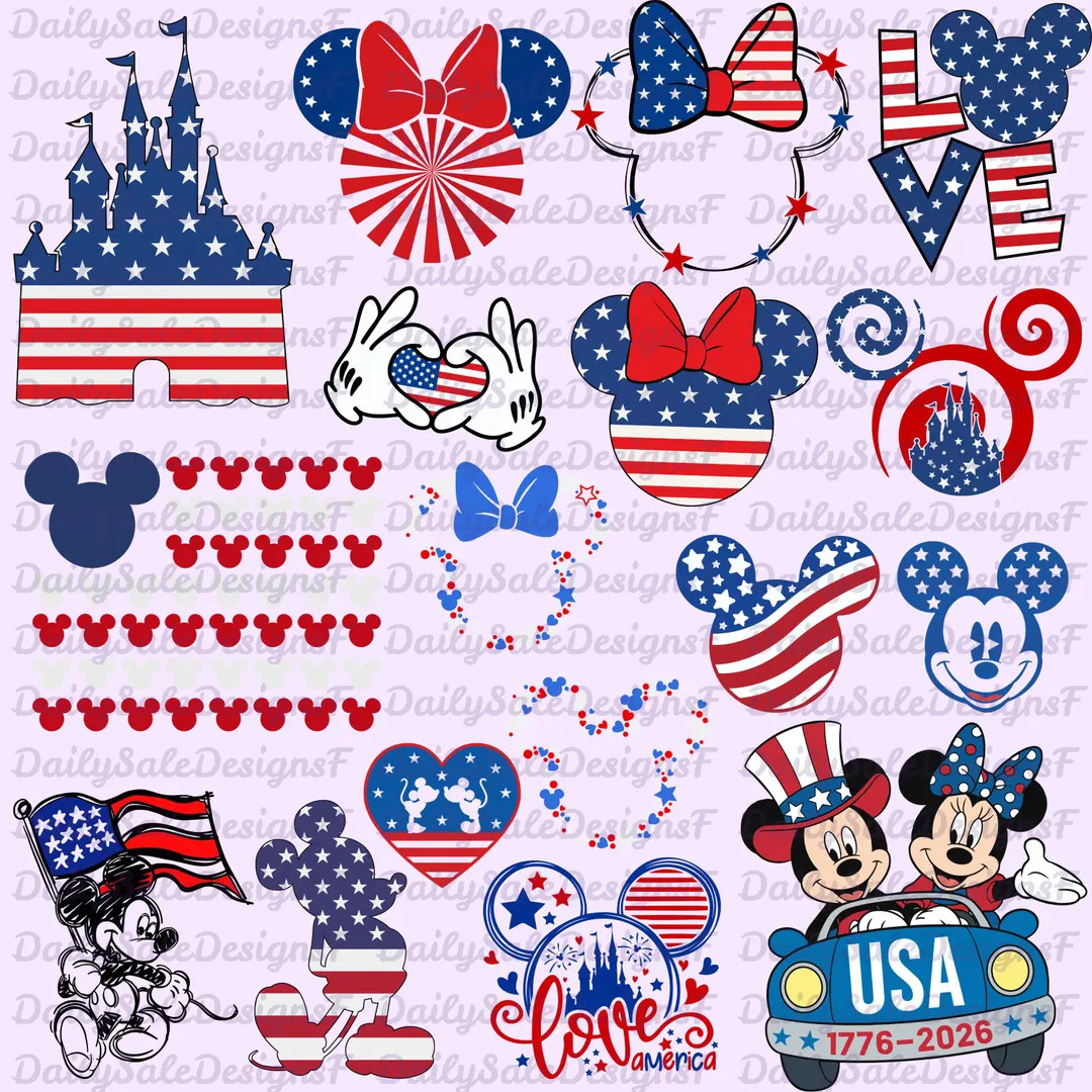 Mouse 4th of July Svg Png, Patriotic American Independence Day Family Vacation, Freedom Svg File | Etsy (US)