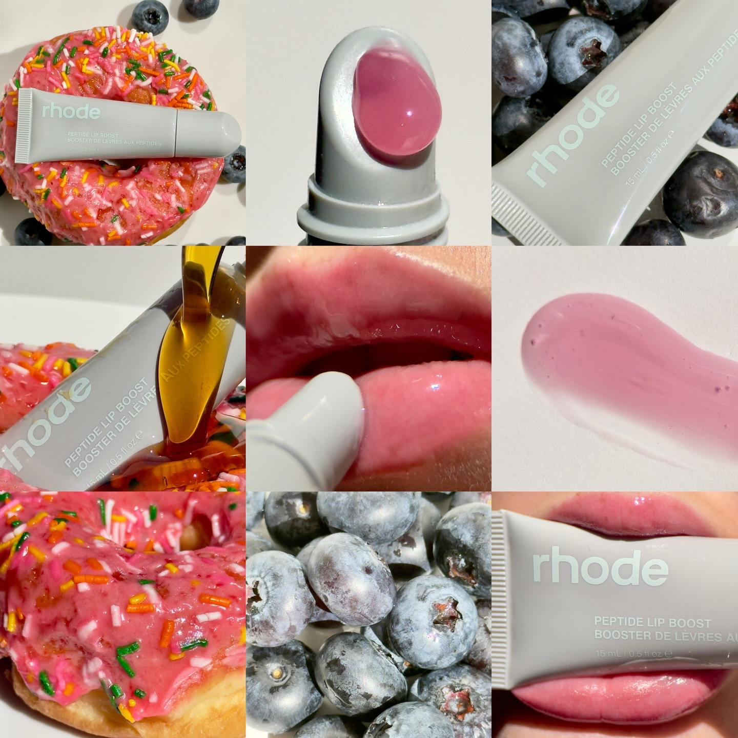 gifted by @rhode 💜

not me… my lips never looked this juicy 😍🍩
glossy, plump, and giving blueberry glaze vibes.

#rhode #glossylips #lipgloss #glazeddonutskin #rhodebeauty