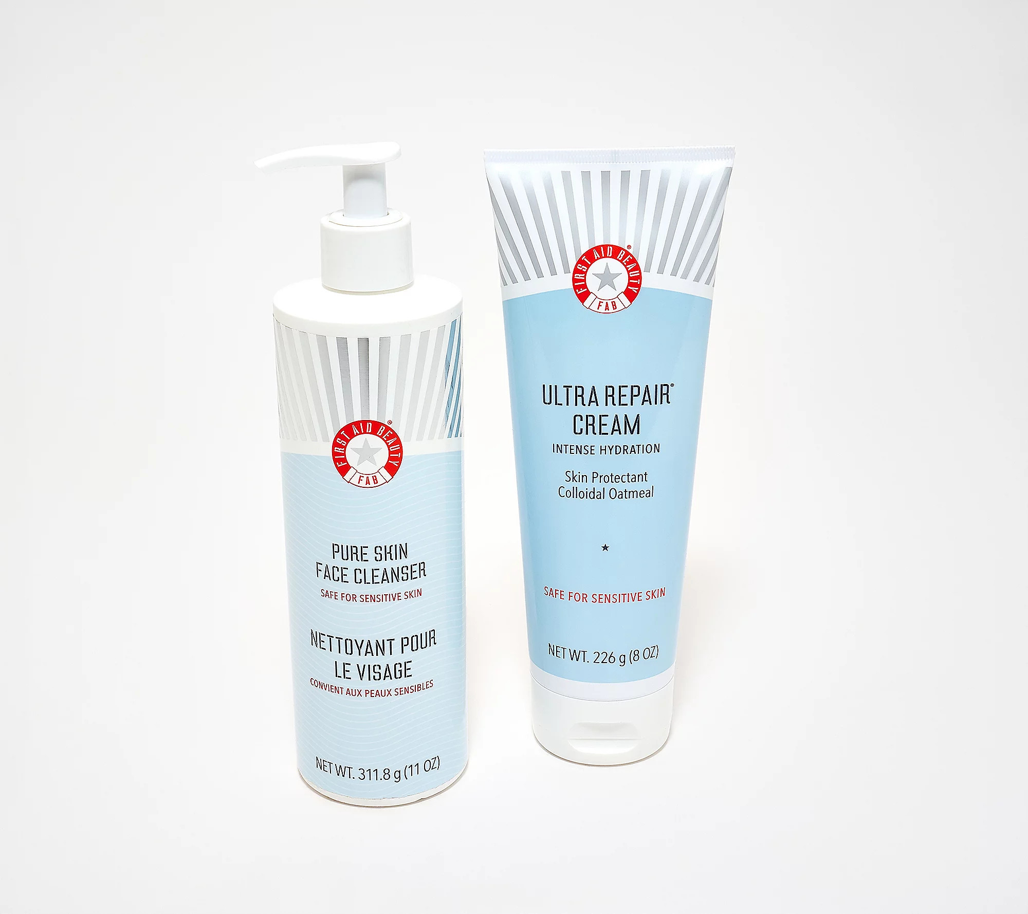 First Aid Beauty 8oz Ultra Repair Cream + 11oz Face Cleanser | QVC