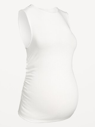 Maternity Sleeveless High-Neck Rib Top | Old Navy (US)
