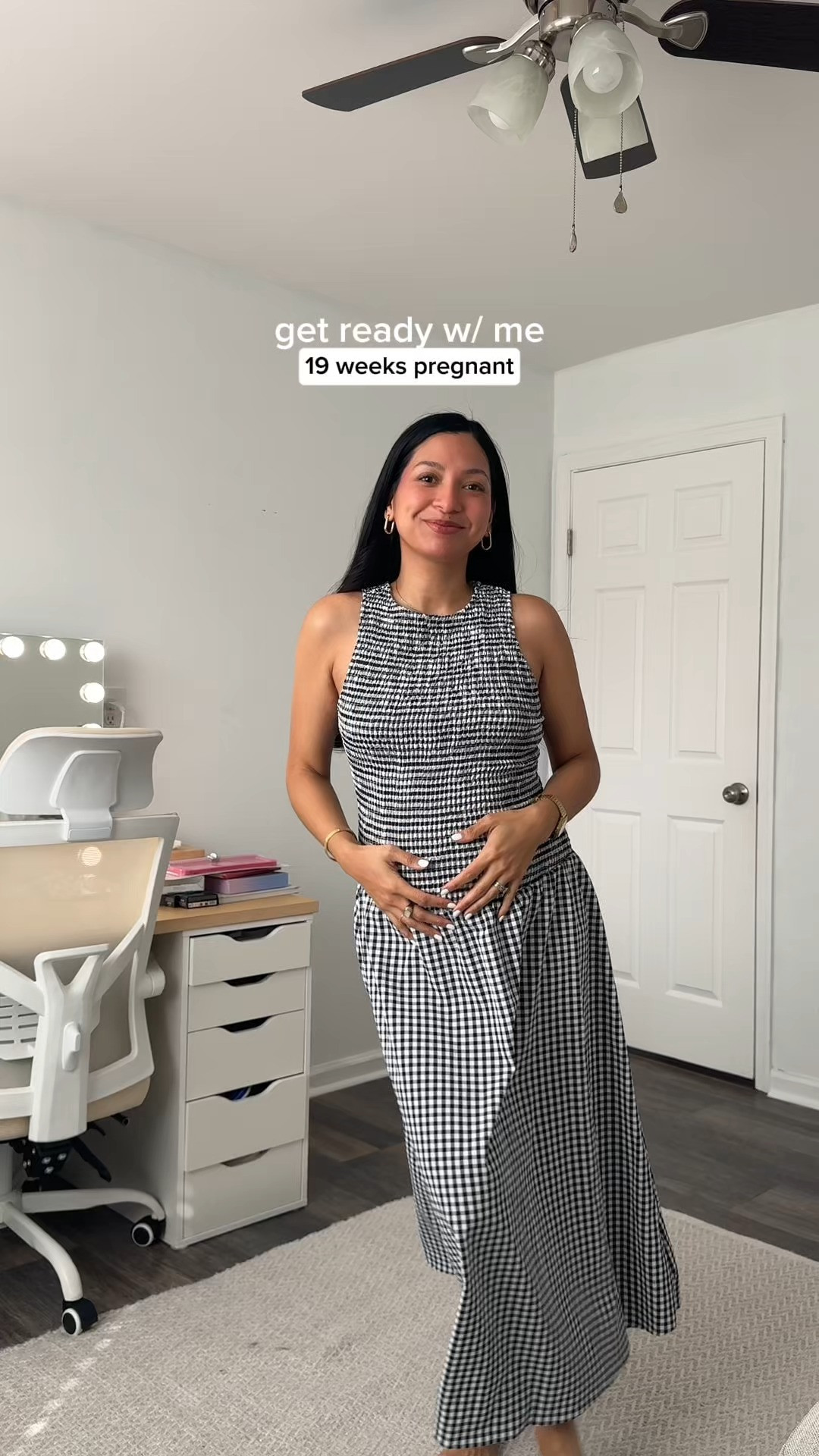 Get ready with me 19 weeks pregnant.  

 #LTKgrwm #LTKmomlife #LTKBump