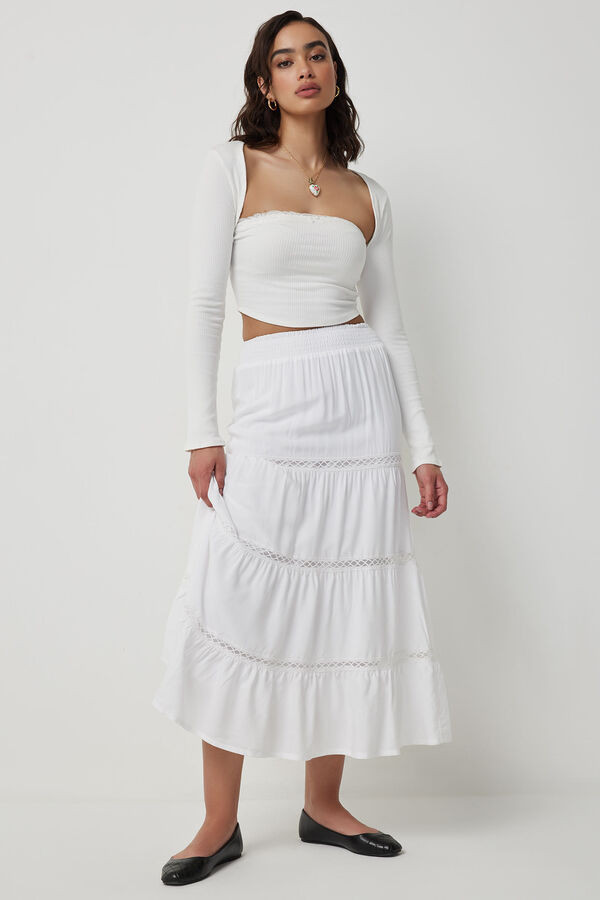 Maxi Tiered Skirt | Ardene | Ardene