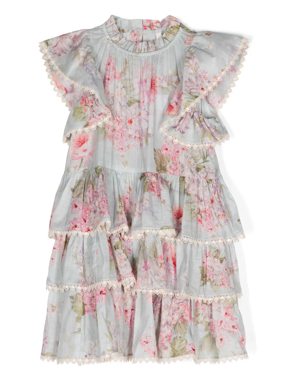 ZIMMERMANN Kids Halliday Frill Swing Dress - Farfetch | Farfetch Global