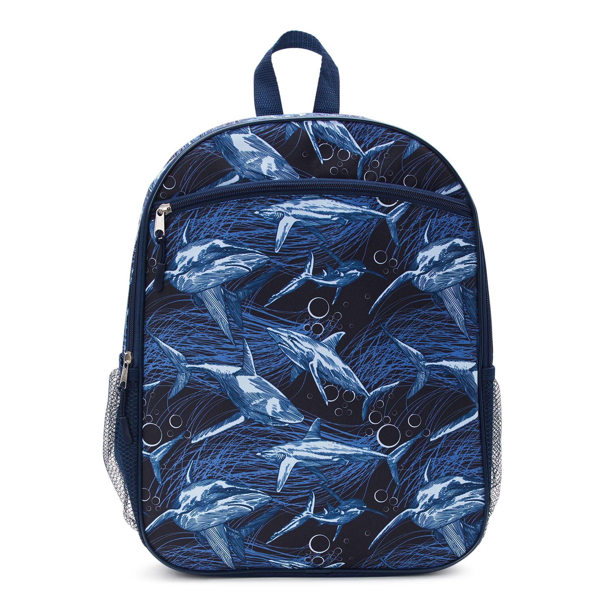 Wonder Nation Kids 16" Laptop Backpack, Blue Cove Shark | Walmart (US)