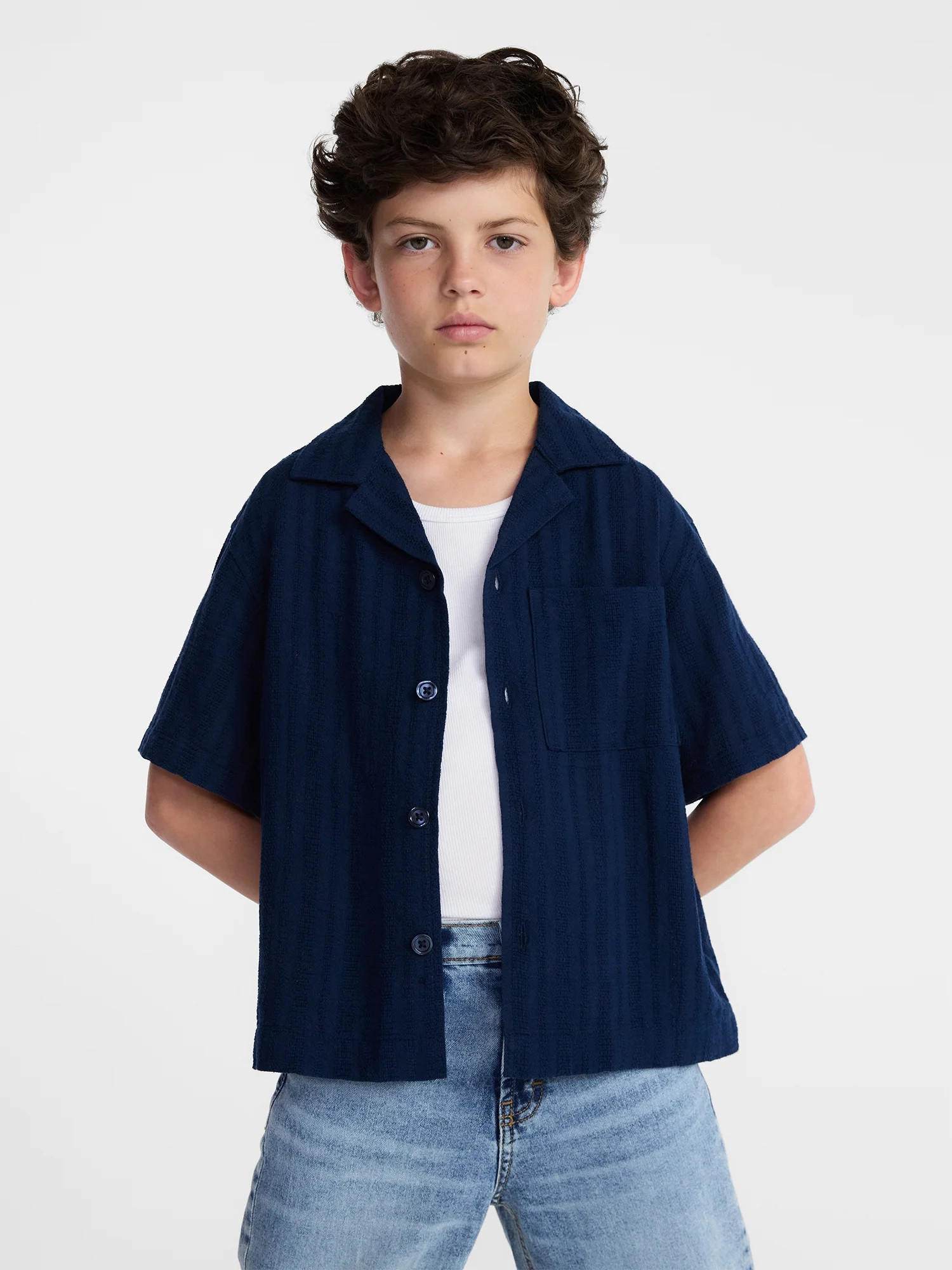 Weekend Academy Boys Button Down Shirt, Sizes 4-18 - Walmart.com | Walmart (US)