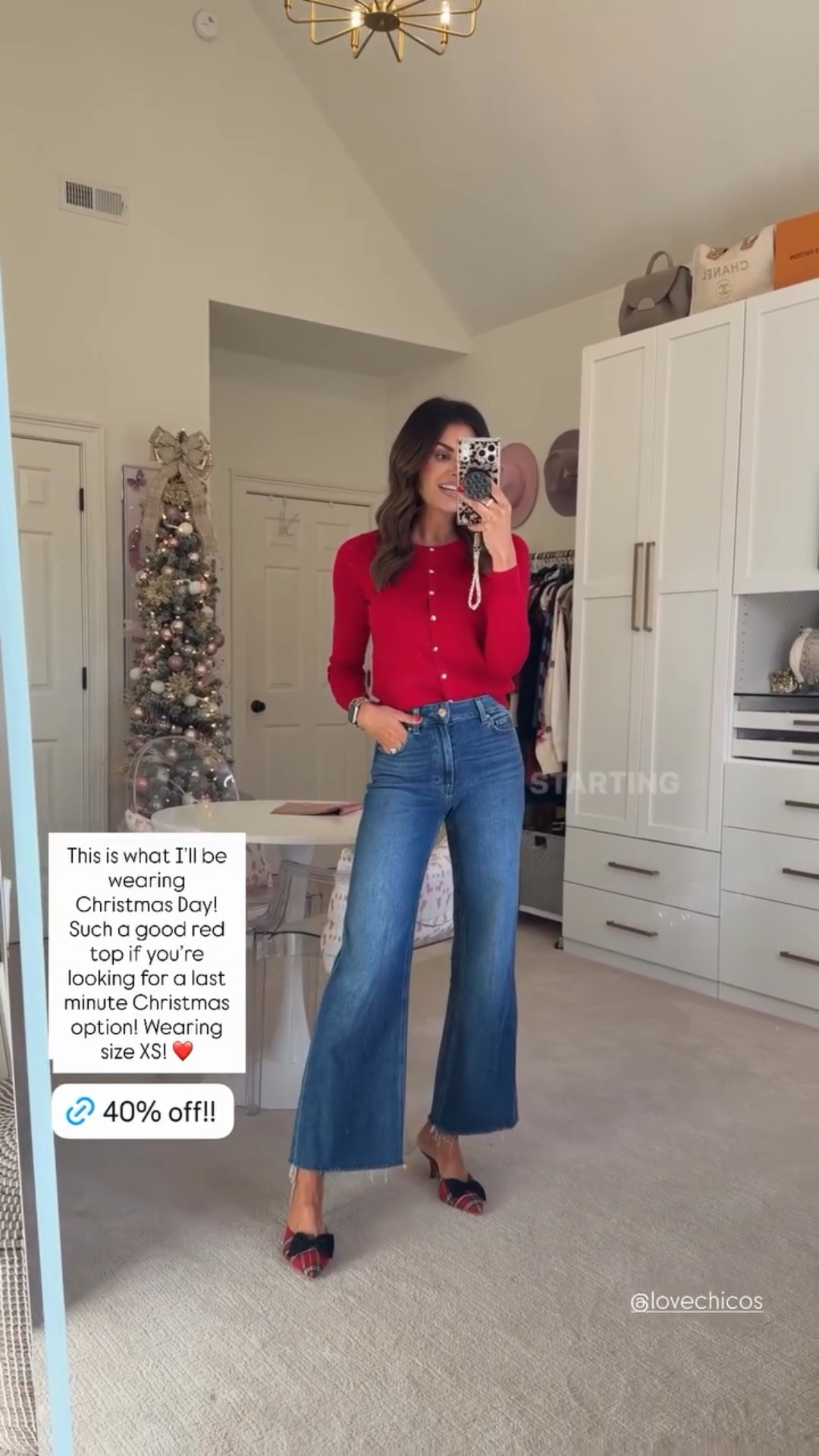 This is what I’ll be wearing Christmas Day! Such a good red top if you’re looking for a last minute Christmas option! 

40% off at Chico’s ✨

Wearing size XS! ❤️

#LTKSeasonal #LTKHoliday #LTKSaleAlert