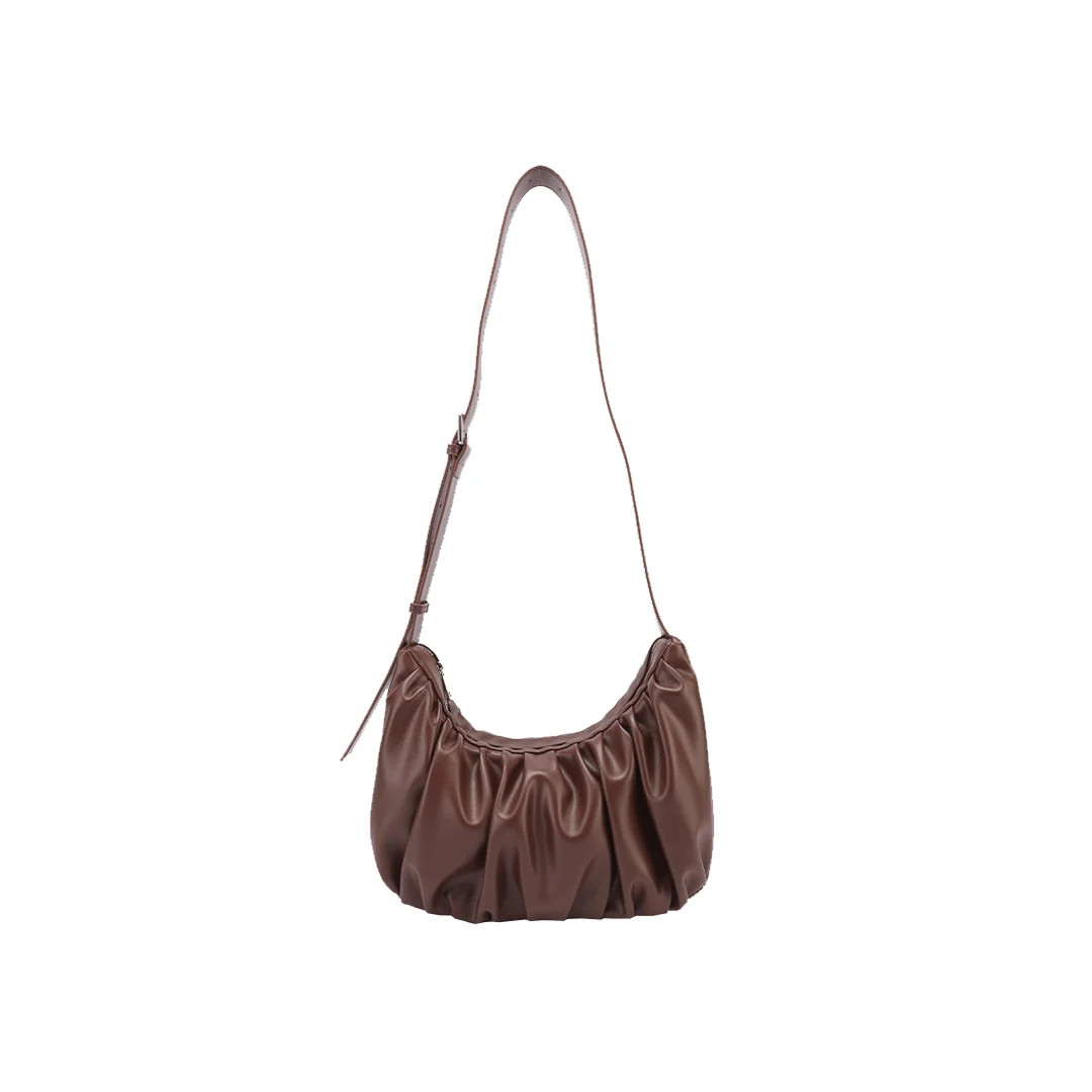 Leather Croissant Sling (Espresso) | GOOD TOTES