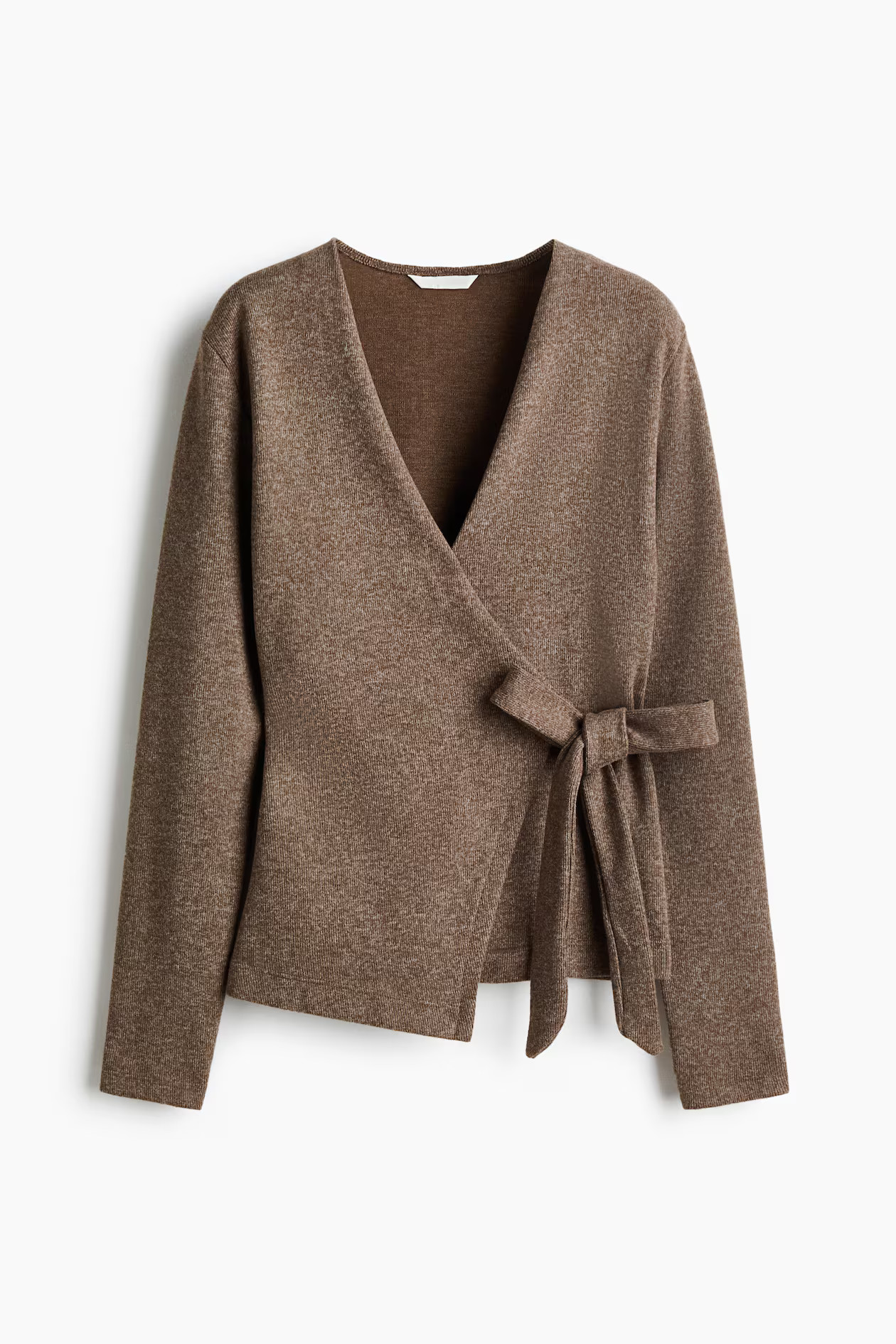 Wickelcardigan - Braunmeliert - Ladies | H&M AT | H&M (DE, AT, CH, NL, FI)