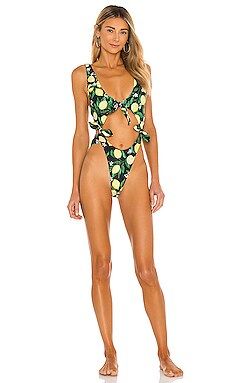 Lovers + Friends Fayola One Piece in Lemon Floral from Revolve.com | Revolve Clothing (Global)