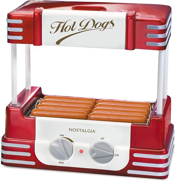 Nostalgia RHD800 Hot Dog Roller and Bun Warmer, 8 Hot Dog and 6 Bun Capacity | Amazon (US)