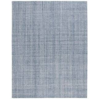 Abstract Ivory/Navy 8 ft. x 10 ft. Classic Marle Area Rug | The Home Depot