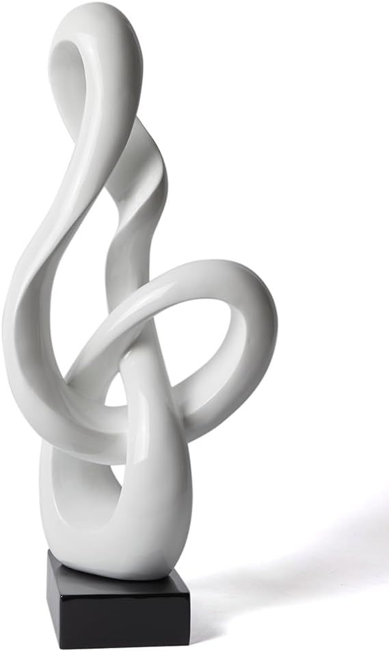 NENBOLEC Music Note Sculpture Decor Treble Statue Gifts Polyresin Home Arts White 22.5 Inch | Amazon (US)