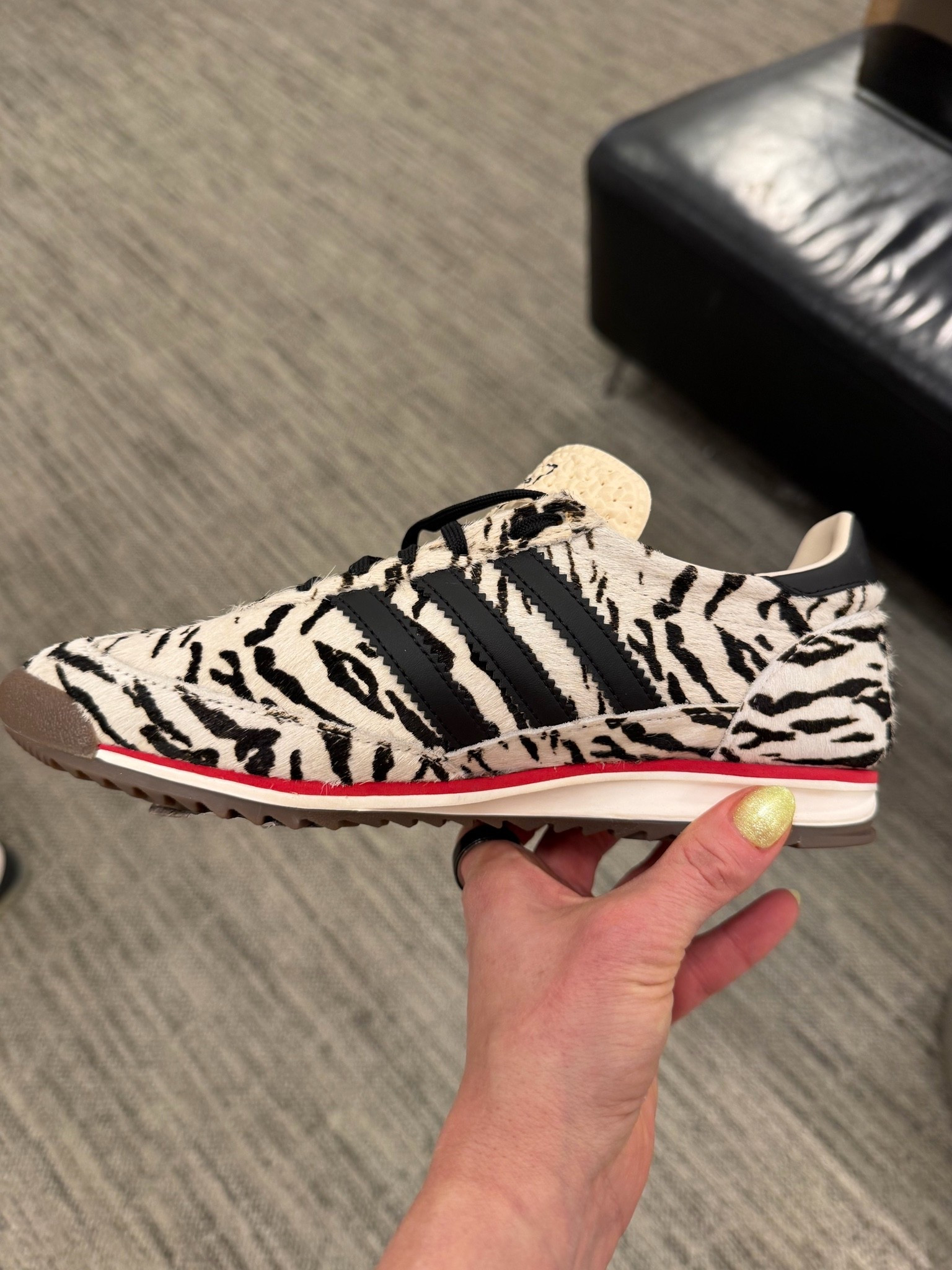 These zebra print adidas are 🔥🔥