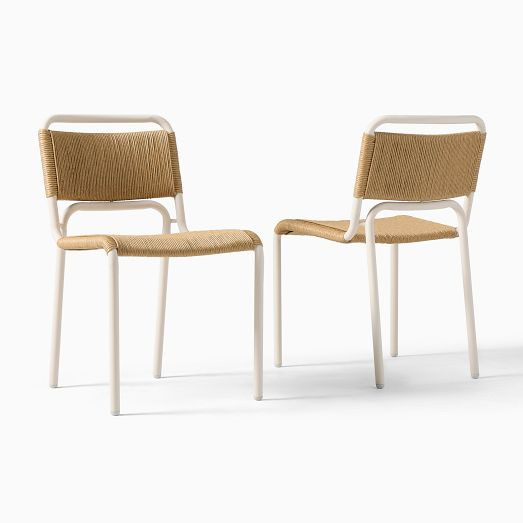 Sydney Outdoor Stacking Dining Chair (Set of 2) | West Elm (US)