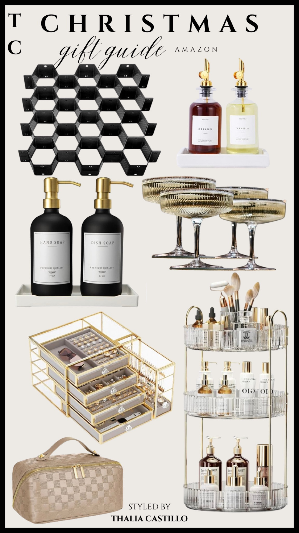 ✨🎄 Amazon Christmas Gift Guide 🎁✨ Perfect picks for home organization and stylish decor! 🏡 From chic jewelry organizers and elegant soap dispensers to luxe beauty storage and vintage-inspired cocktail glasses, these gifts are ideal for the homebody or hostess in your life. Add these affordable yet classy finds to your cart today! 🛍️ Tap to shop, save this post for later, and leave a comment with your favorite item. Don’t forget to like, share, and follow for more holiday gifting inspo! 💡✨ #AmazonFinds #HolidayGiftGuide #ChristmasGifts #HomeDecorLover #LTKHoliday #OrganizationGoals #HolidayShopping

#LTKHome #LTKGiftGuide #LTKHoliday