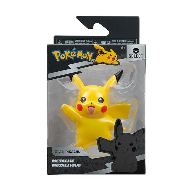 Pokemon Select Metallic Pikachu 3-in Battle Figure - Walmart.com | Walmart (US)