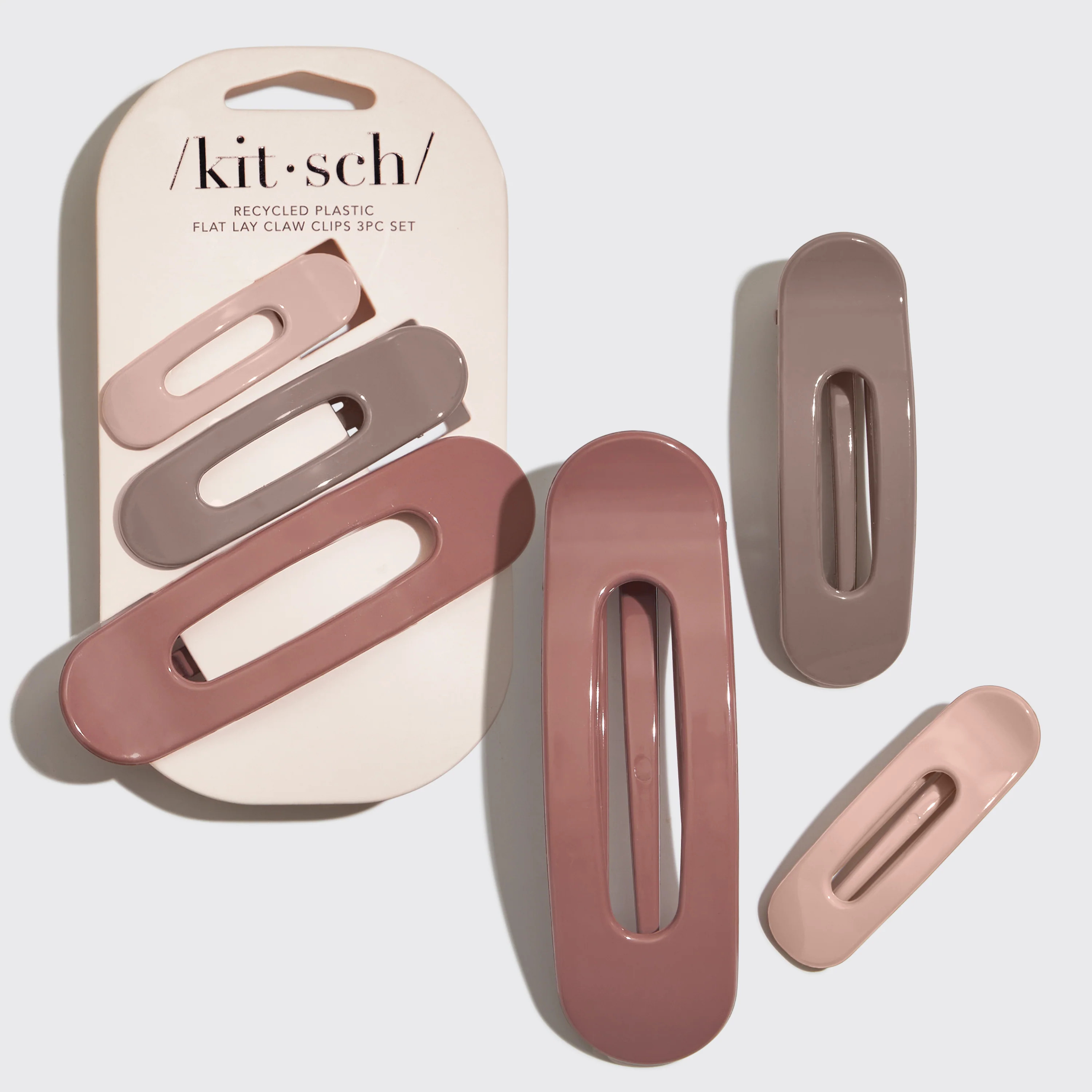 Flat Lay Claw Clip 3pc Flat - Terracotta | Kitsch