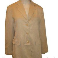 Vintage Ralph Lauren Rayon Linen Jacket Tan Lined Beige Blazer Women Size 6 | Etsy (US)