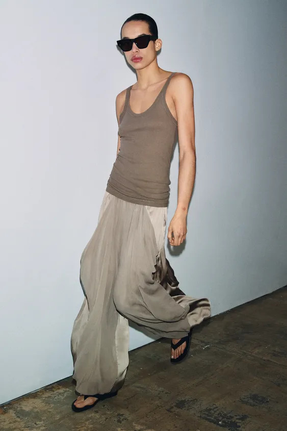ZW COLLECTION SAROUEL TROUSERS WITH RUFFLES | Zara UK