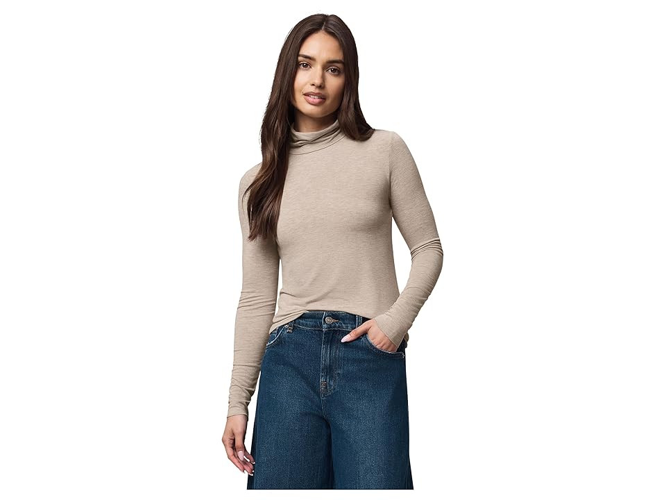 Splendid Bamboo Long Sleeve Turtleneck Women's Clothing Light Cedar Heather : SM (Women's 2-4), Elastane/Polyester/Viscose | Zappos