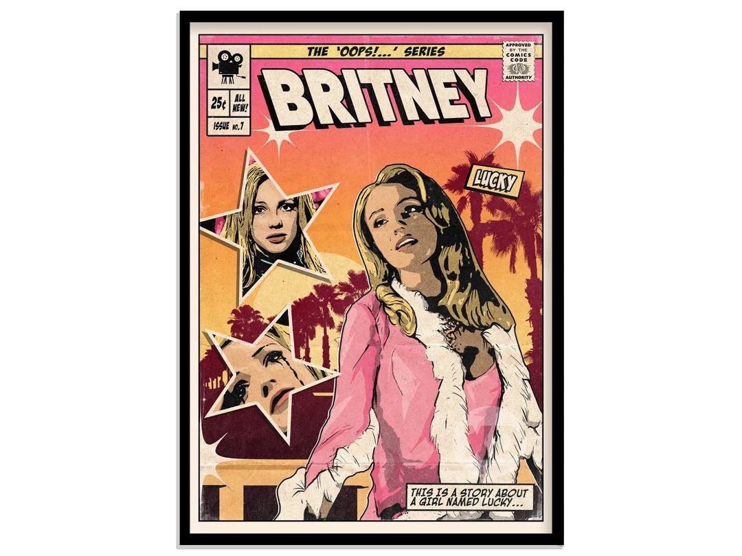 Britney Spears Lucky Vintage Comic Cover Art Print - Etsy | Etsy (US)