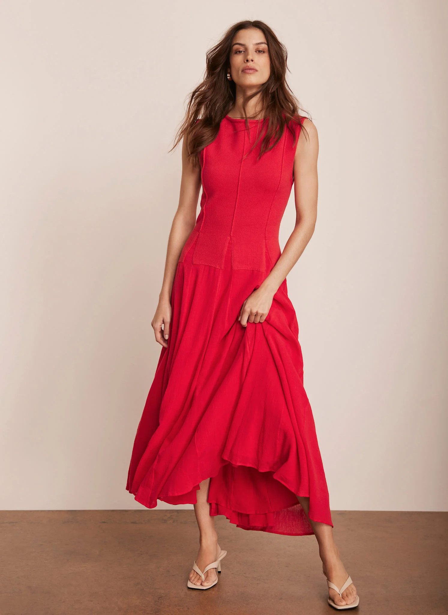 Red Cotton Maxi Dress | Mint Velvet
