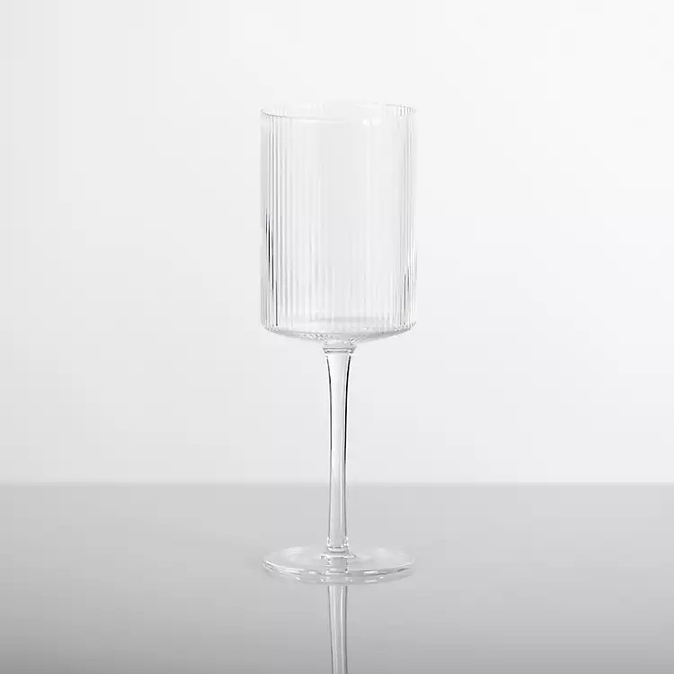Linear Ribbed Goblet Wine Glass | Kirkland's Home