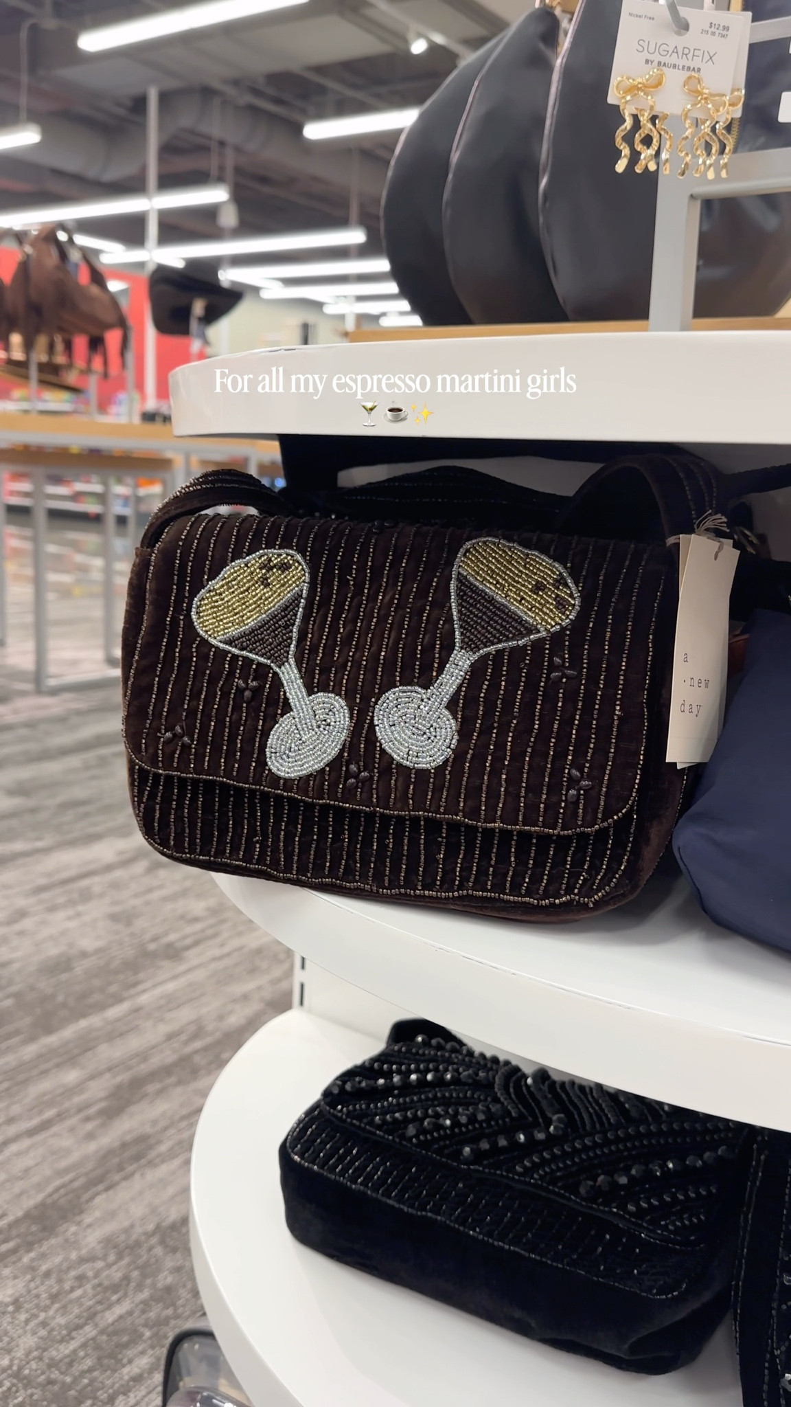 Espresso martini girlies 🍸☕️✨ this one’s for you! Cute little night out purse! From the velvet to the beaded details 😍 

#LTKHoliday #LTKFindsUnder50 #LTKStyleTip