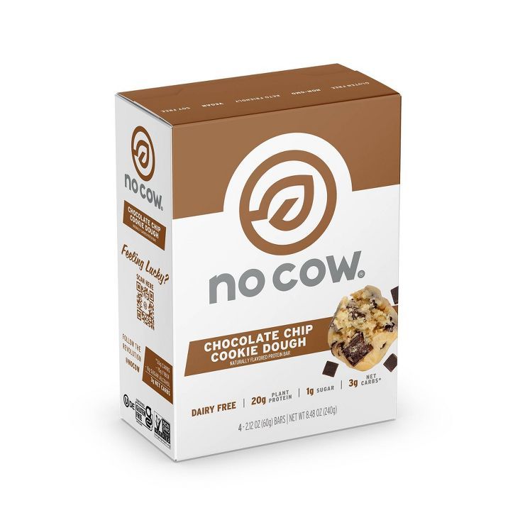 No Cow Protein Bars - Chocolate Chip Cookie Dough - 4pk | Target
