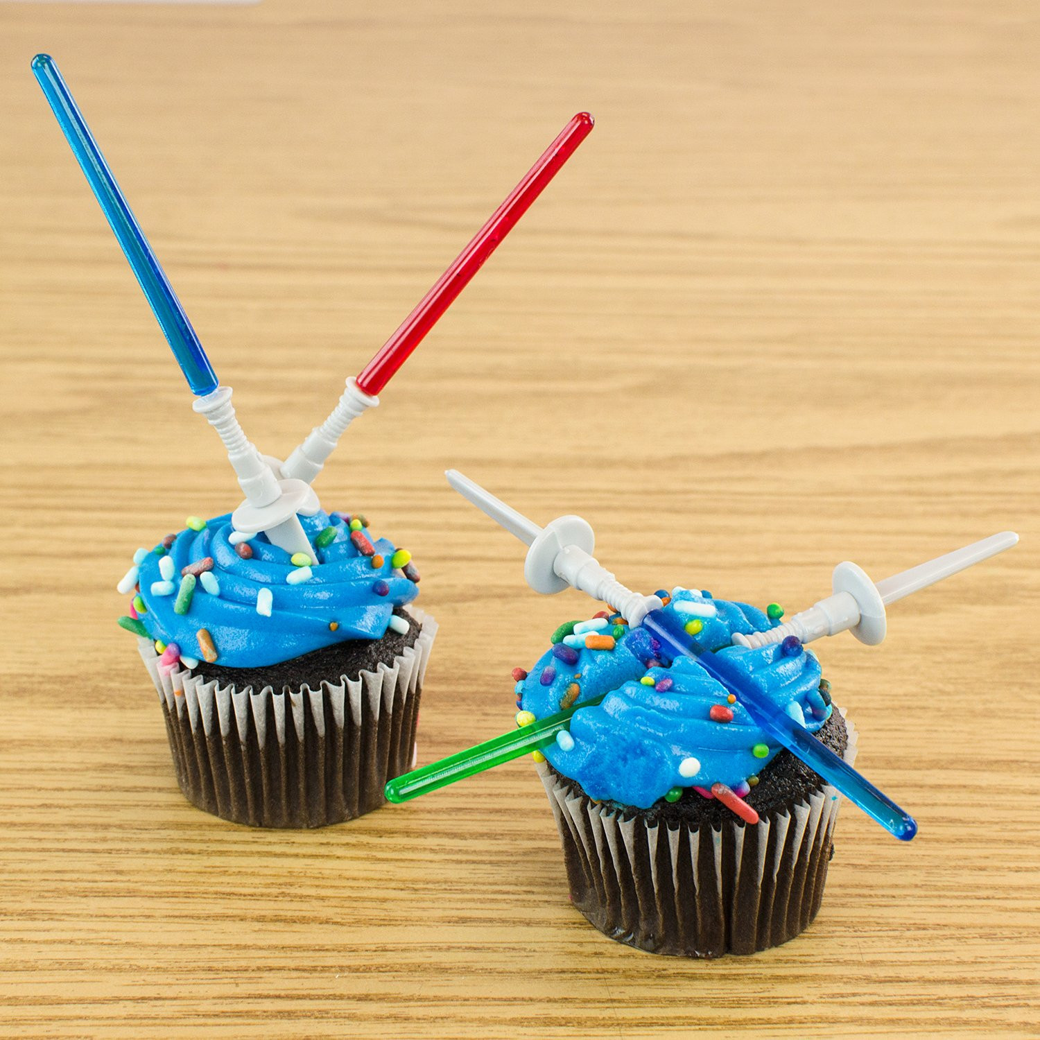Super Z Outlet Light Sabre Cupcake Decoration Toppers Sticks Picks Set for Children Birthday Part... | Amazon (US)
