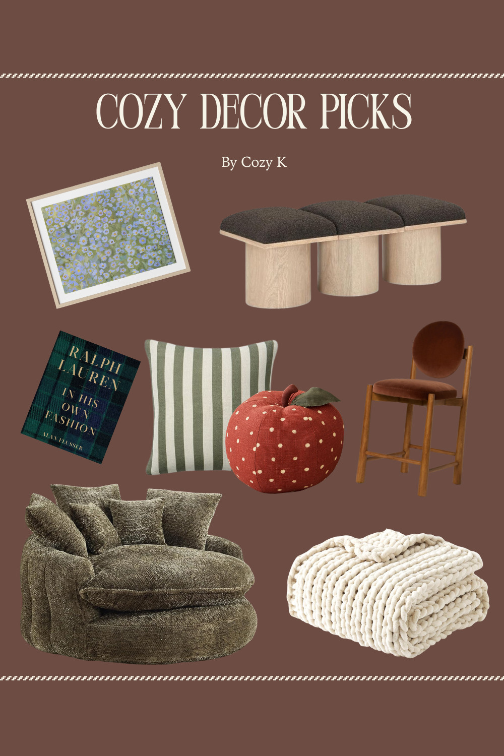 cute new decor finds for a cozy aesthetic 🕯️🤎 #cozydcor #homedecor #decor #interiordesign #home #chaise #chair #pillows 

 #LTKSeasonal #LTKHome