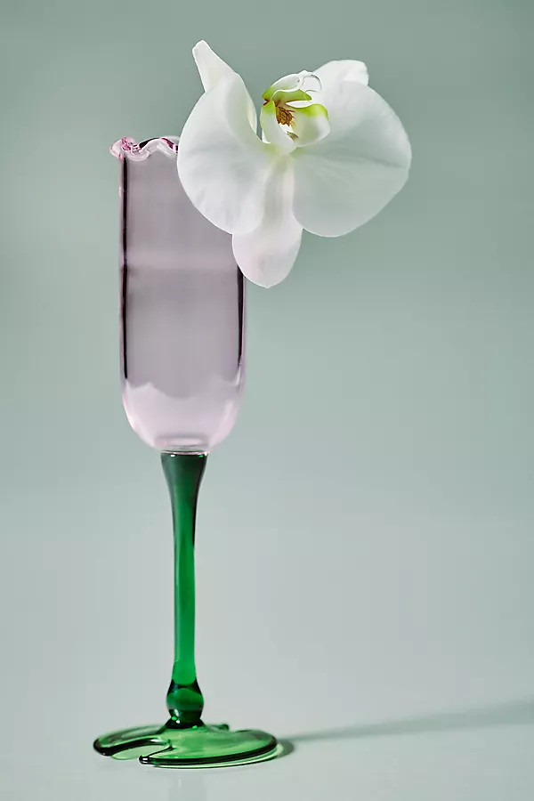 Lilypad Flute Glasses, Set of 4 | Anthropologie (US)