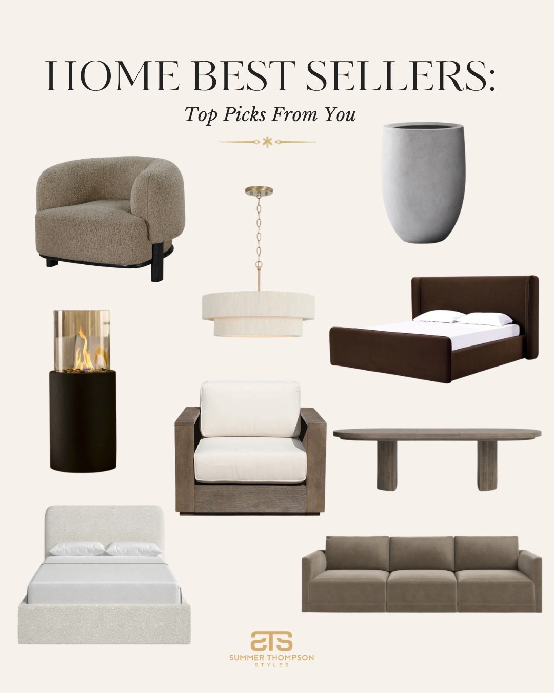 You all have incredible taste and these are the pieces to prove it!! These are the most loved, most purchased decor and furniture finds from my clients and honestly it is so easy to see why. Every single piece is stunning, intentional and will elevate any space they land in. 



 #homedecor #homeinspo #interiordesign #clientfavorites #bestsellers #furniturefinds #decorfinds #elevatedhome #affordableluxury #designerlookforless #curatedhome #homeinspiration #affordabledecor #homerefresh

#LTKHome #LTKU #LTKdayinmylife