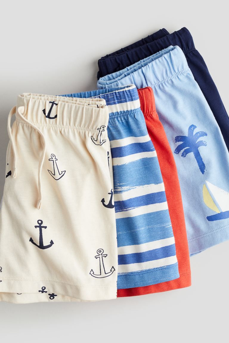 5-pack Pull-on Shorts - Light blue/red - Kids | H&M US | H&M (US + CA)