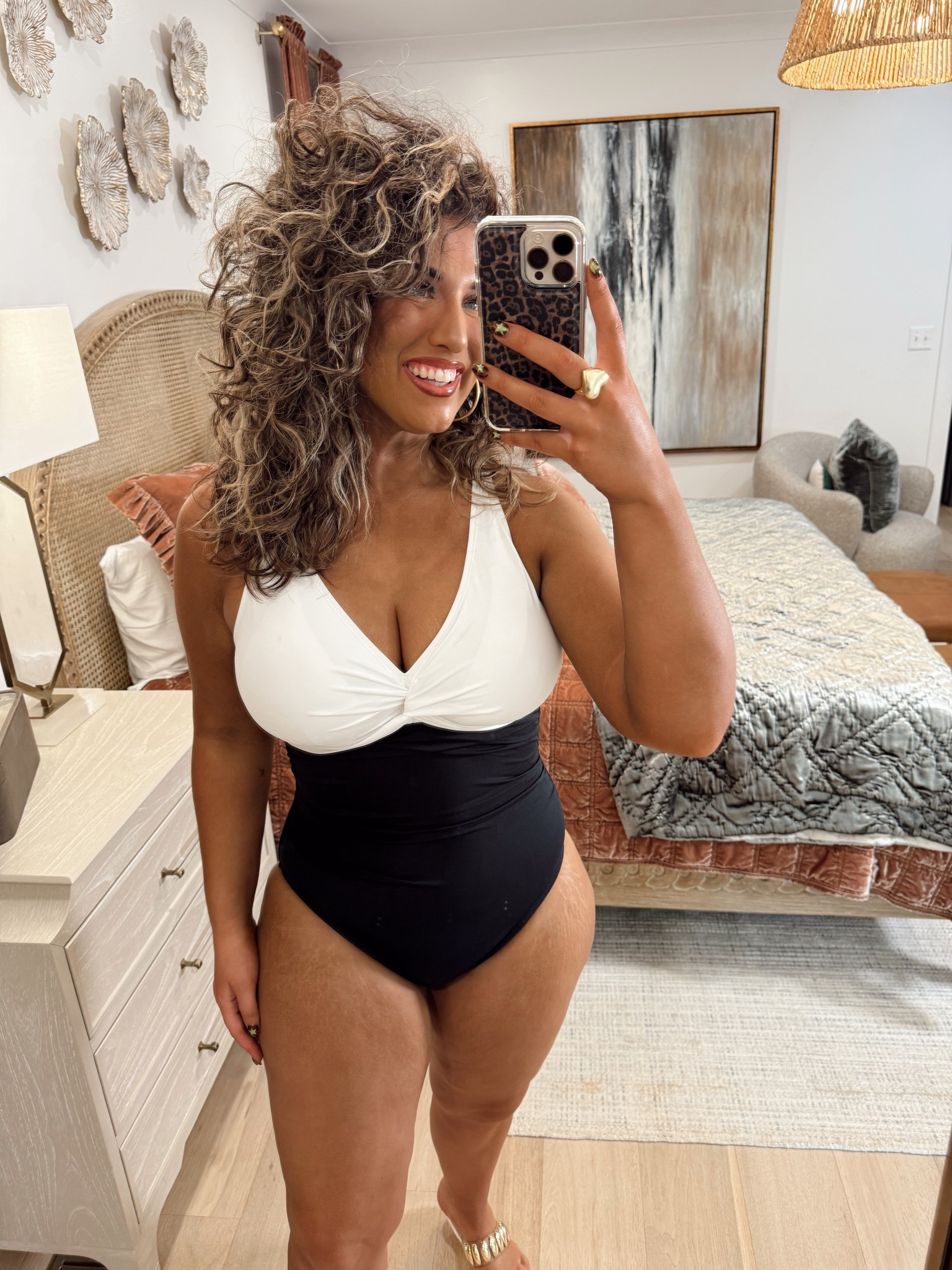 Mom approved one piece swimsuits that hold the girls up and in place and offer full coverage bottoms! 🙌🏻 I’m a size 10 and in my true size large! 

#LTKMidsize #LTKmomlife #LTKSwim