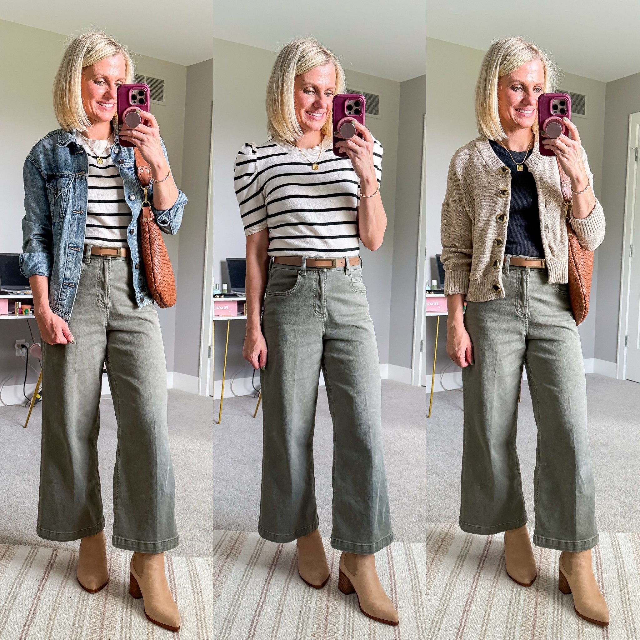 Fall outfit ideas with cropped green pants  

#LTKOver40 #LTKStyleTip #LTKPetite