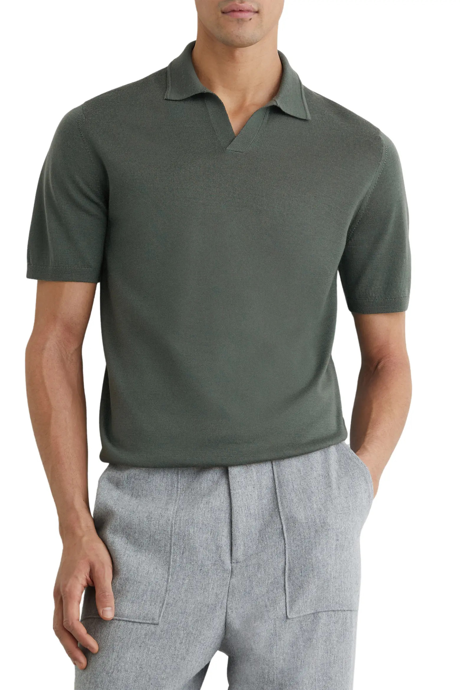 Duchie Johnny Collar Short Sleeve Wool Polo Sweater (Men) | Nordstrom | Nordstrom