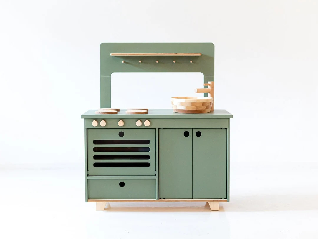 Dusty Green Wooden Play Kitchen | Etsy (US)