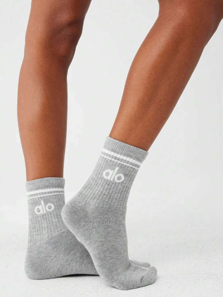 Alo Yoga Alo Unisex Half-Crew Throwback Sock | SHEIN